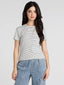 Thread & Supply Annie Tee (Cream Blue Stripe)