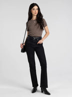 Thread & Supply Annie Tee (Latte Black Stripe)