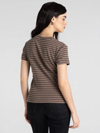 Thread & Supply Annie Tee (Latte Black Stripe)