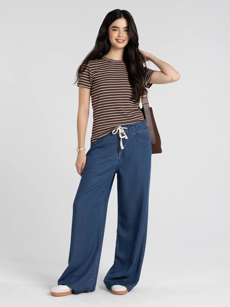 Thread & Supply Annie Tee (Mahogany Cream Stripe)