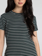 Thread & Supply Annie Tee (Pine Cream Stripe)