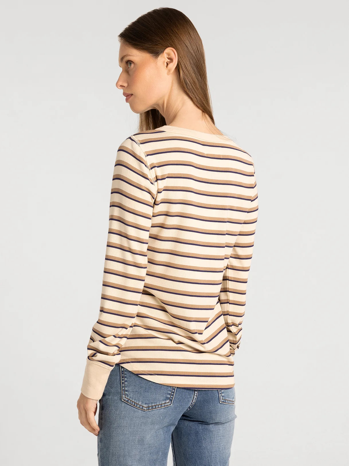 Thread and Supply Stacy Top (Cream Stripe)