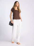 Thread & Supply Adina Top  (Brown)