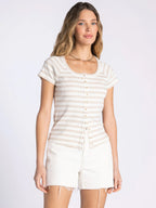Thread & Supply Adina Top (Taupe White)