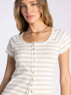 Thread & Supply Adina Top (Taupe White)
