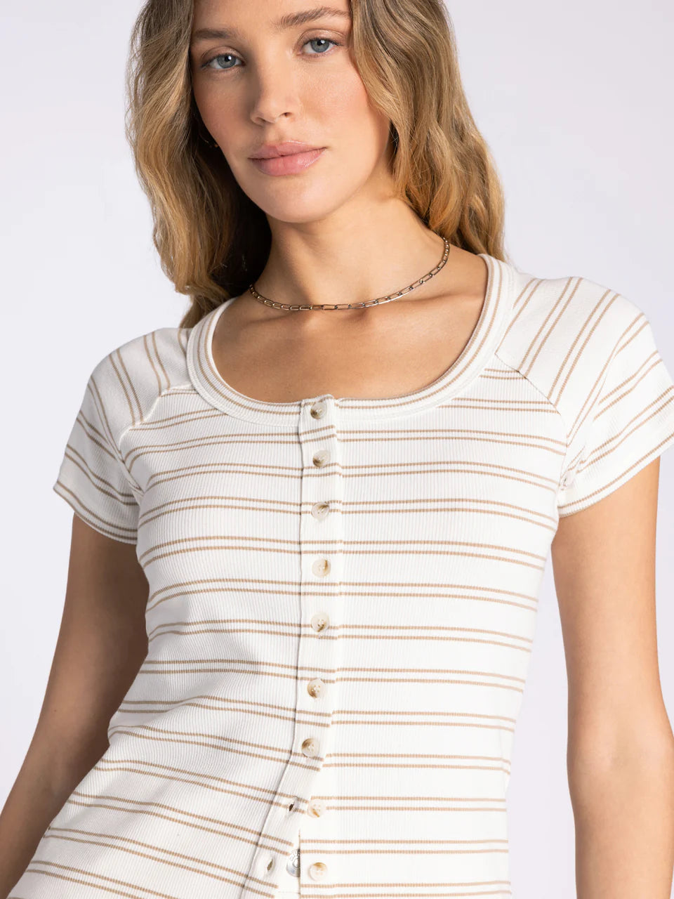 Thread & Supply Adina Top (Taupe White)