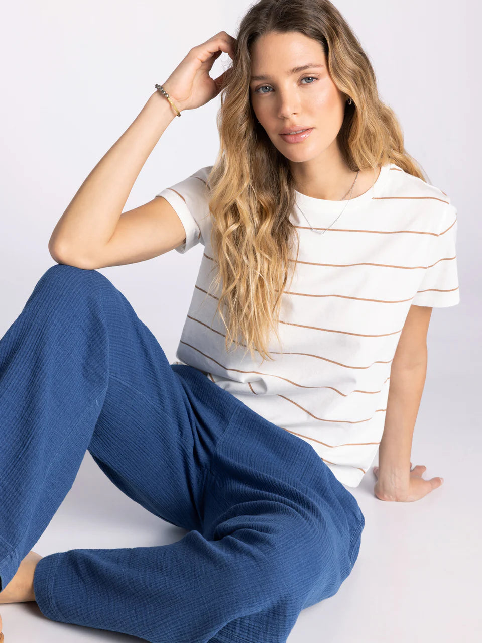 Thread & Supply Asher Tee (Ivory Light Brown)