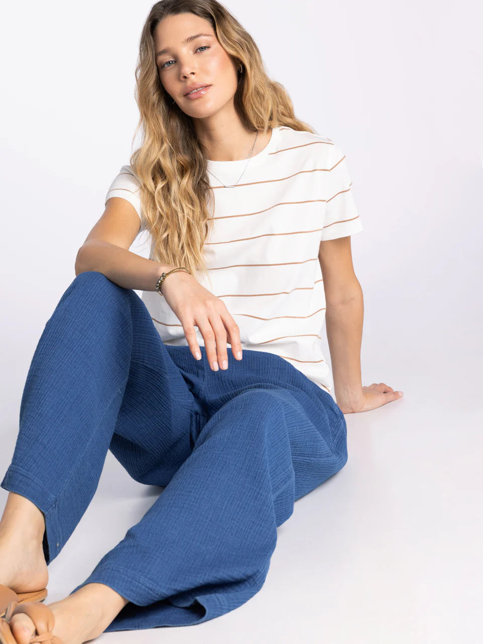 Thread & Supply Asher Tee (Ivory Light Brown)