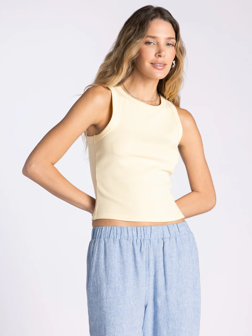 Thread & Supply Evie Tank (Butter Yellow) Secondary image