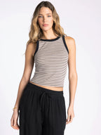 Thread & Supply Evie Tank (Taupe Black)
