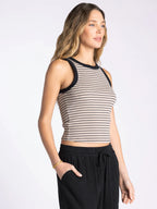 Thread & Supply Evie Tank (Taupe Black)