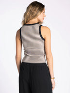 Thread & Supply Evie Tank (Taupe Black)