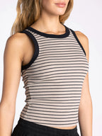 Thread & Supply Evie Tank (Taupe Black)