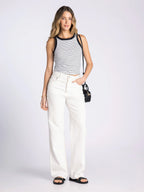 Thread & Supply Evie Tank (White Black)