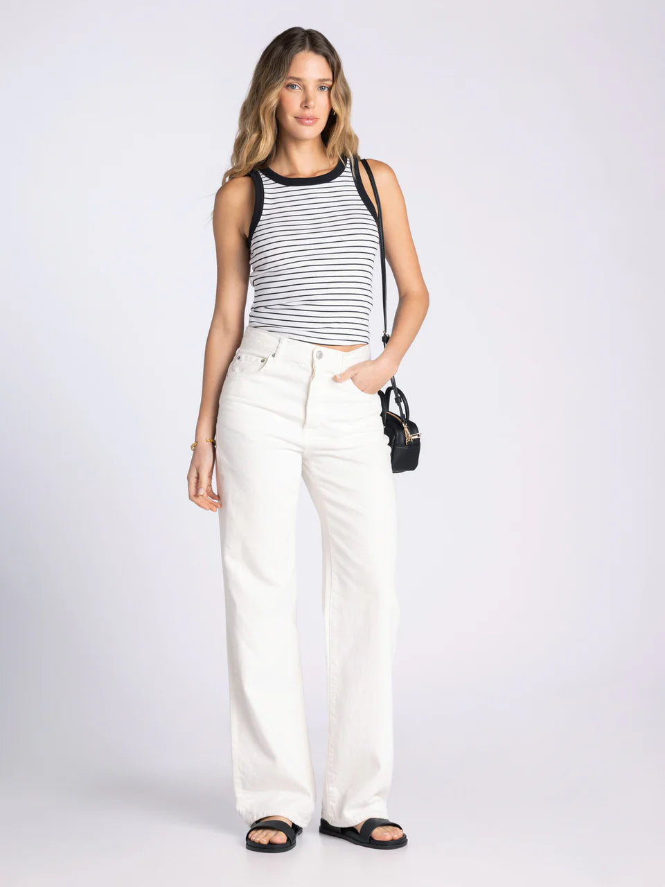 Thread & Supply Evie Tank (White Black)