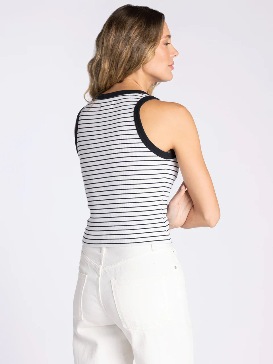 Thread & Supply Evie Tank (White Black)