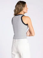 Thread & Supply Evie Tank (White Black)