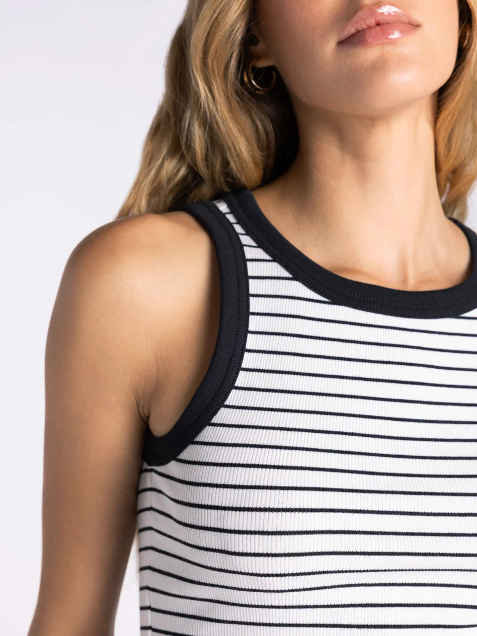 Thread & Supply Evie Tank (White Black)