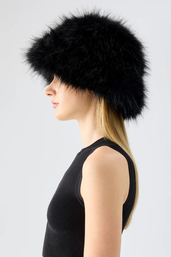 Unreal Fur Lush Yeoman Hat - Black