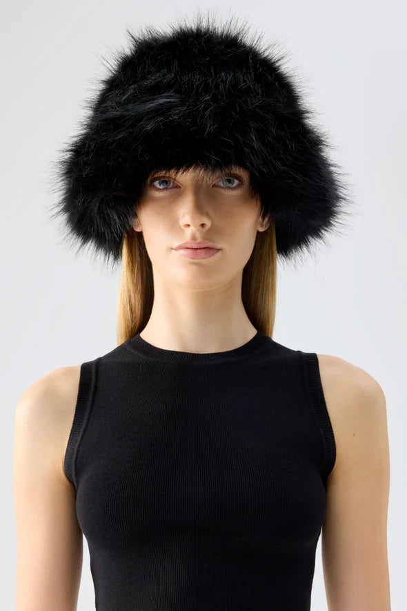Unreal Fur Lush Yeoman Hat - Black
