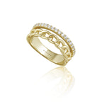 Sahira Jewelry Jolene Cz Chain Ring (Gold)