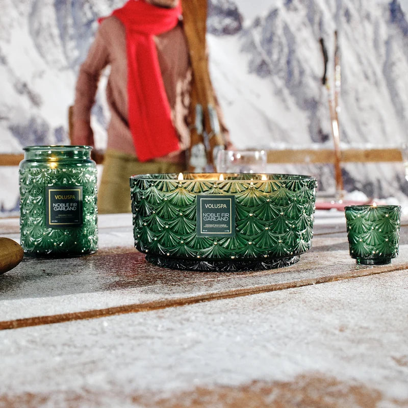 Voluspa Noble Fir Garland Centerpiece Candle
