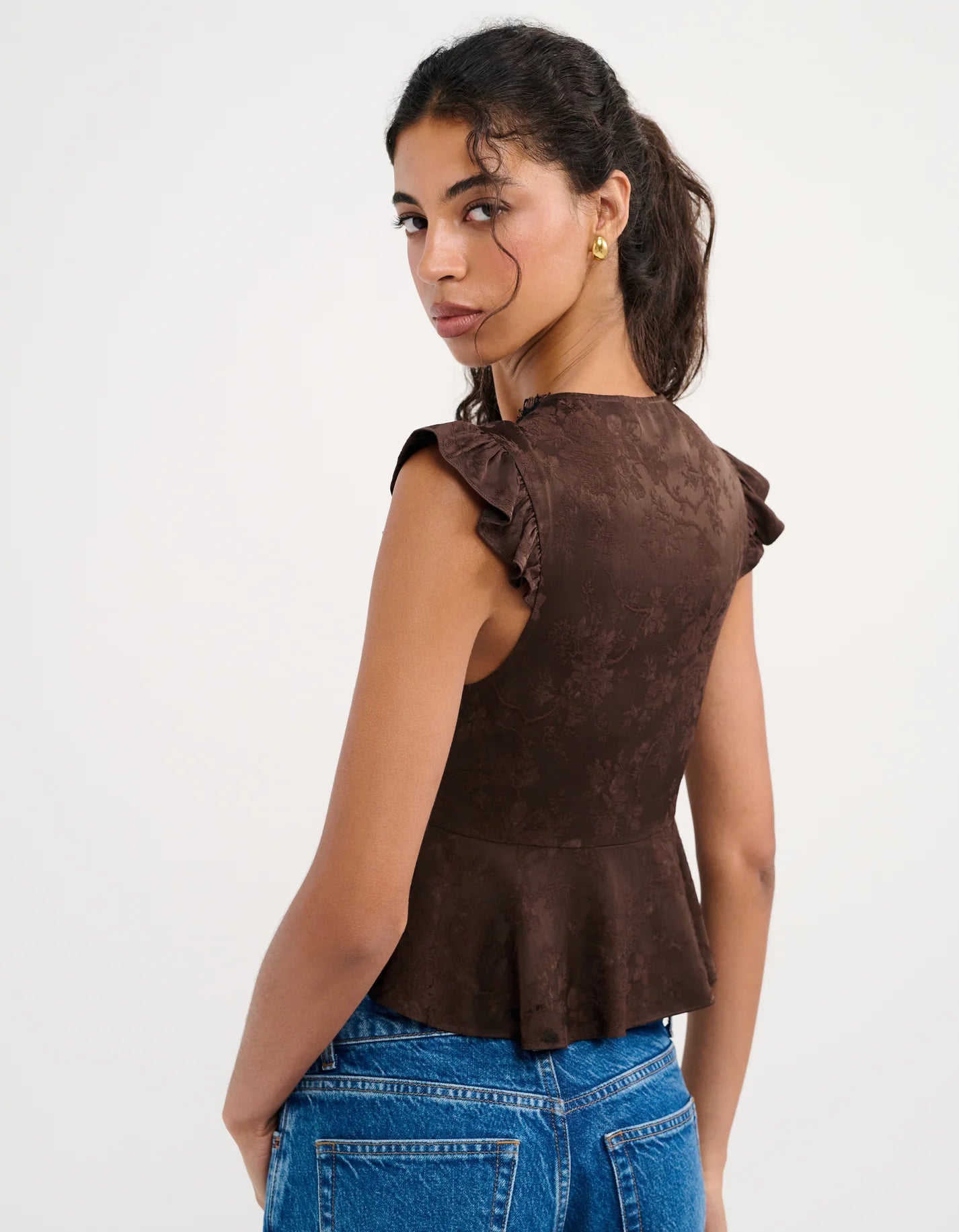 Rumored Wisteria Top (Espresso Jacquard)