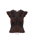 Rumored Wisteria Top (Espresso Jacquard)
