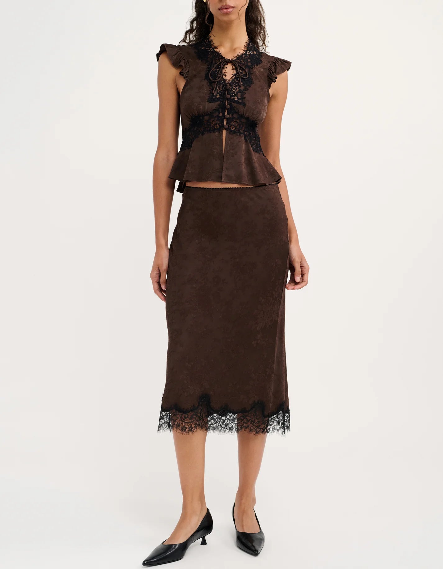 Rumored Wisteria Top (Espresso Jacquard)