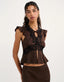 Rumored Wisteria Top (Espresso Jacquard)