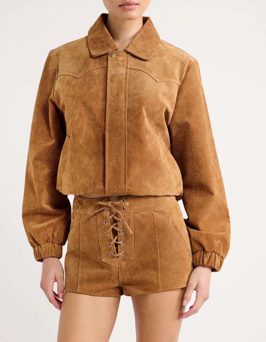 Rumored Yellowstone Suede Shorts