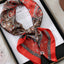 Paisley Print Silk Square Scarf Vintage Style