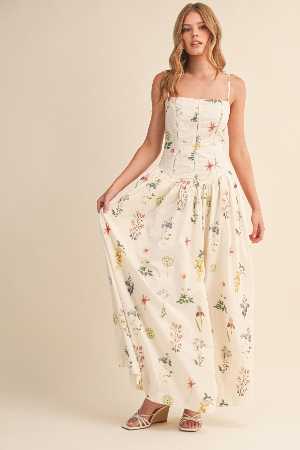 Kyle Floral Drop Waist Maxi Dress