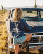 Los Sundays Tequila Genuine Crewneck - Bering Sea / White