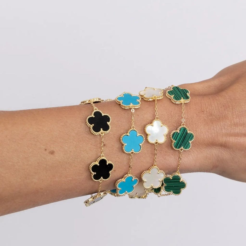 Sahira Adeline Clover Bracelet - Mother of Pearl