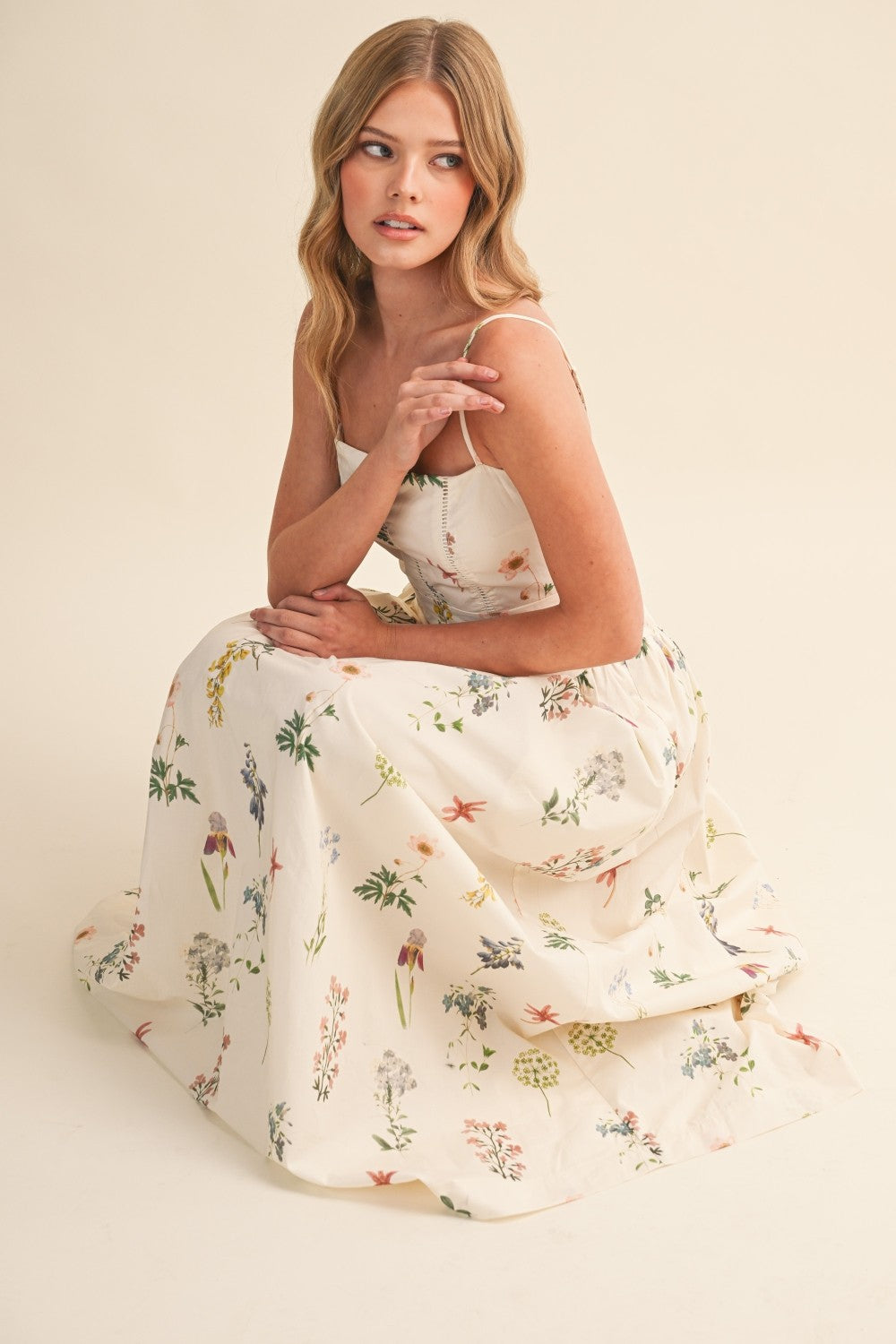 Kyle Floral Drop Waist Maxi Dress