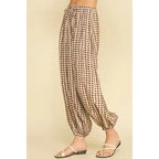 Geo Dot Print Harem Pant (Mocha)