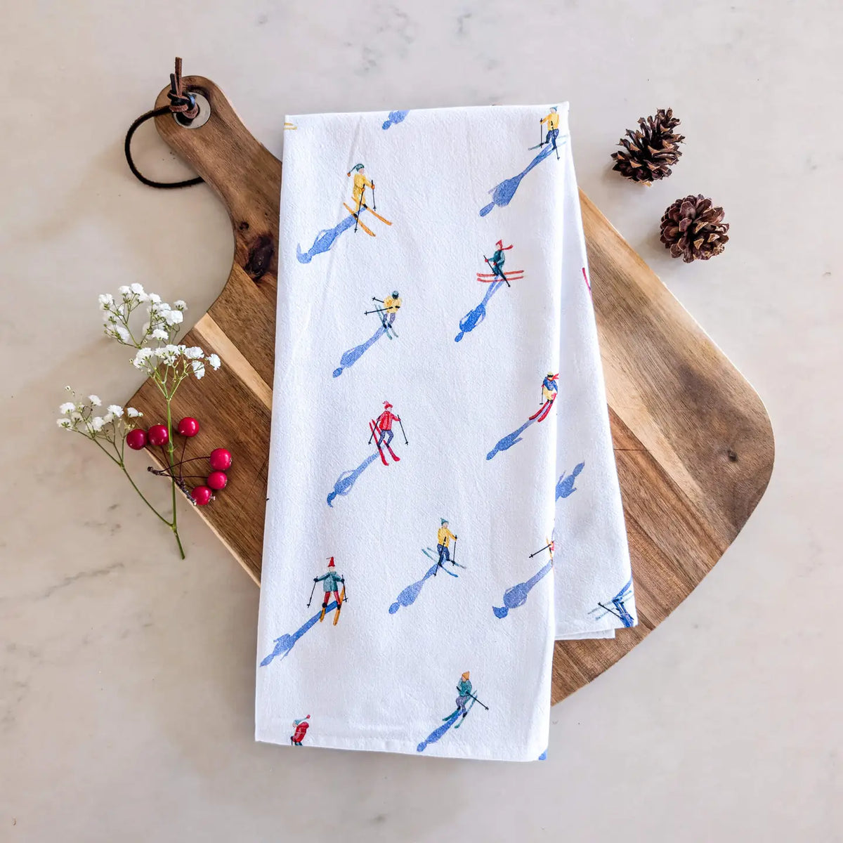 Skiers Tea Towel Main image