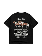 Los Sundays Tequila The Hell of A Ride Tee - Black