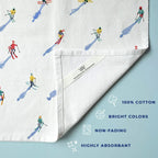 Skiers Tea Towel