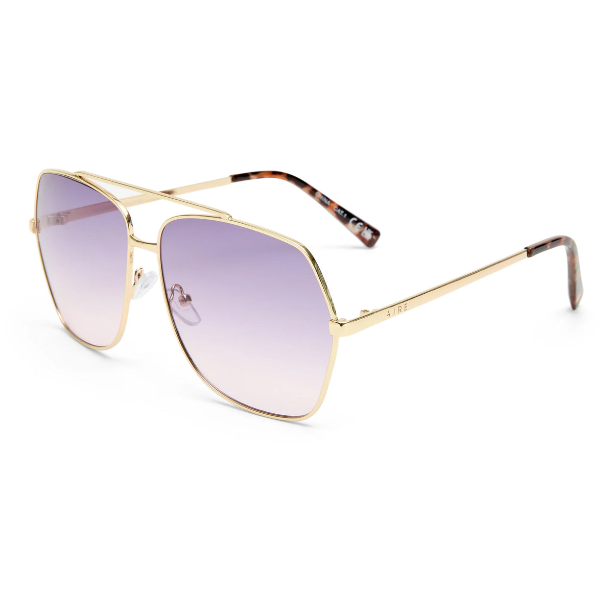 Aire Celestine Sunglasses (Gold Cookie Tort Tint)