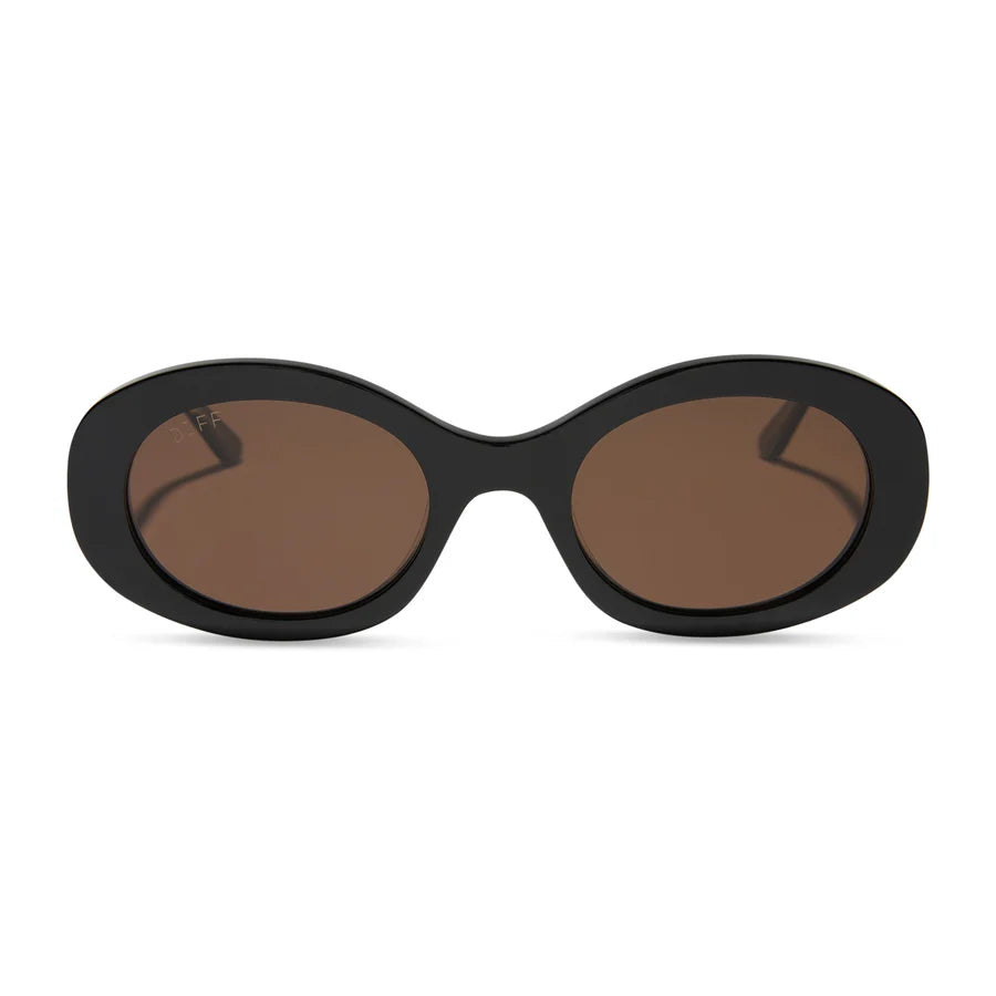 Diff Eyewear Lainey Sunglasses (Black + Brown Polarized)