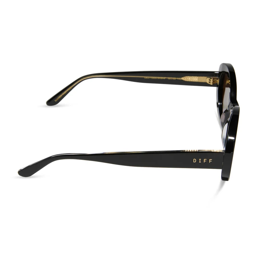 Diff Eyewear Lainey Sunglasses (Black + Brown Polarized)