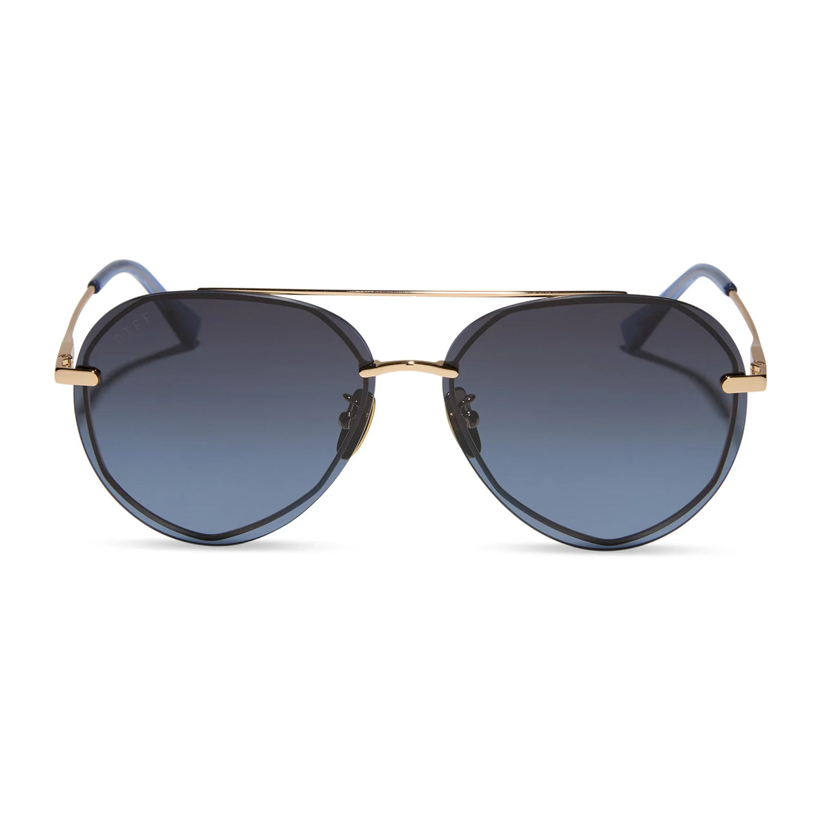 Diff Eyewear Lenox Sunglasses (Gold + Blue Gradient + Polarized)