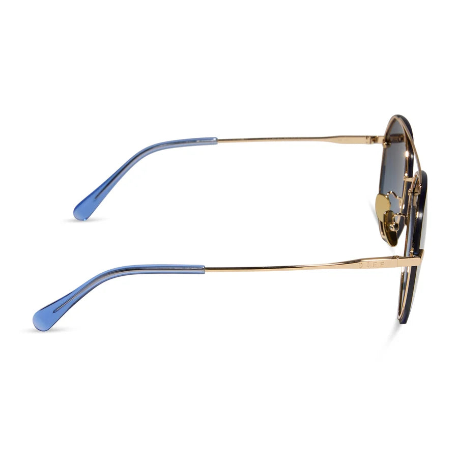 Diff Eyewear Lenox Sunglasses (Gold + Blue Gradient + Polarized)