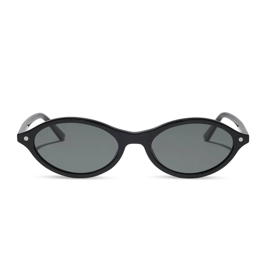 Diff Eyewear The City Sunglasses ((Acetate Oval) Black)