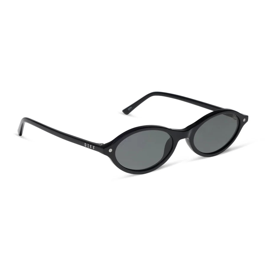 Diff Eyewear The City Sunglasses ((Acetate Oval) Black)