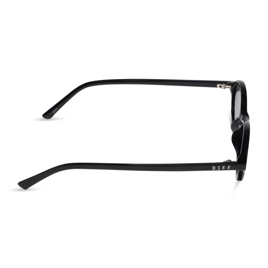 Diff Eyewear The City Sunglasses ((Acetate Oval) Black)