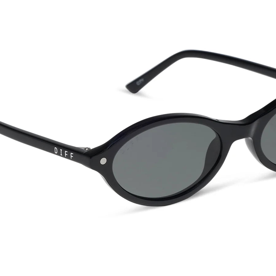 Diff Eyewear The City Sunglasses ((Acetate Oval) Black)