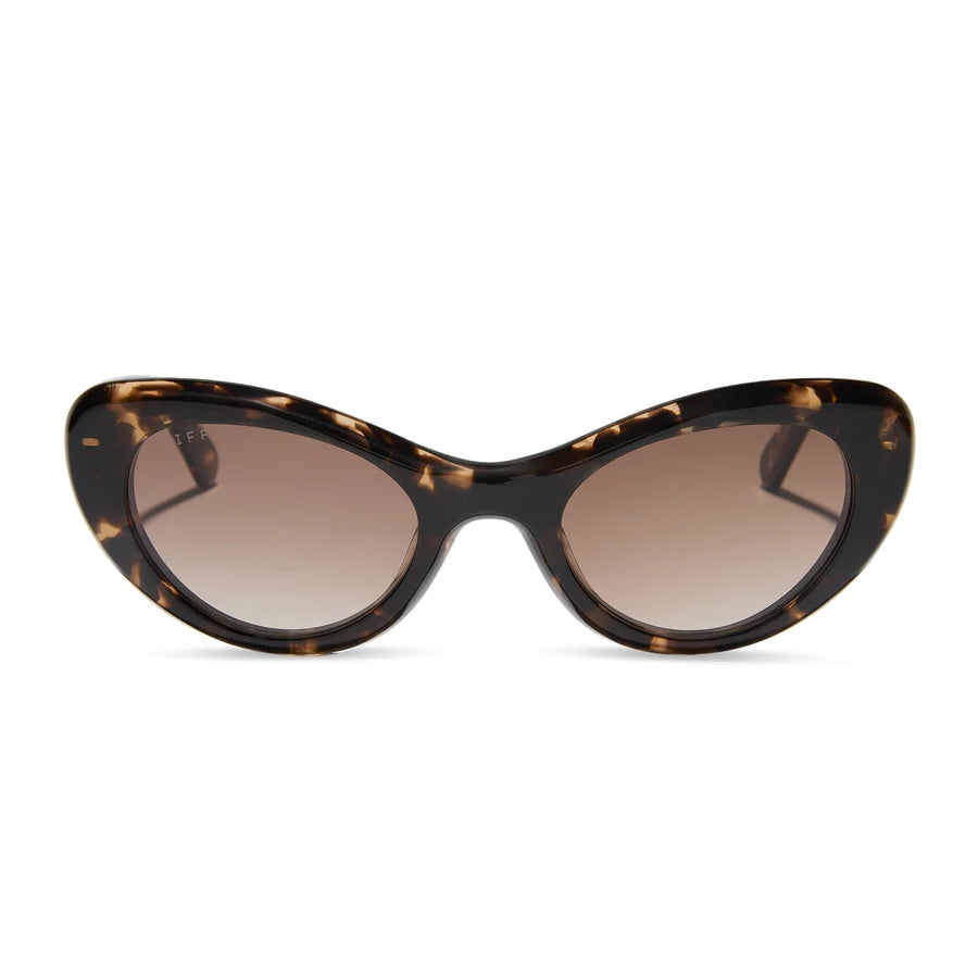 Diff Eyewear Zaria Sunglasses (Espresso Tortoise + Brown Gradient)